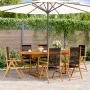 Set de comedor jardín 7 pzas polipropileno madera maciza negro de , Conjuntos de jardín - Ref: Foro24-3281721, Precio: 789,33...