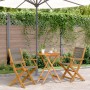 3-piece bistro set made of gray polypropylene and solid wood by , Garden sets - Ref: Foro24-3281794, Price: 181,56 €, Discoun...