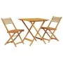 3-piece bistro set made of beige polypropylene and solid wood by , Garden sets - Ref: Foro24-3281867, Price: 163,64 €, Discou...