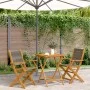 3-piece bistro set made of gray polypropylene and solid wood by , Garden sets - Ref: Foro24-3281806, Price: 194,13 €, Discoun...