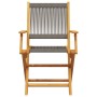 3-piece bistro set made of gray polypropylene and solid wood by , Garden sets - Ref: Foro24-3281806, Price: 196,38 €, Discoun...