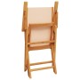 3-teiliges Bistro-Set aus Stoff und massivem Holz in Beige. von , Gartensets - Ref: Foro24-3281859, Preis: 166,90 €, Rabatt: %