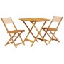 Juego de bistro de 3 piezas tela y madera maciza bej de , Conjuntos de jardín - Ref: Foro24-3281871, Precio: 154,25 €, Descue...