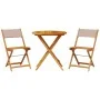 3-piece bistro set in taupe fabric and solid wood by , Garden sets - Ref: Foro24-3281846, Price: 150,79 €, Discount: %