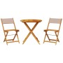 3-teiliges Bistro-Set aus Stoff und massivem Holz in Taupe-Farbe. von , Gartensets - Ref: Foro24-3281846, Preis: 144,62 €, Ra...