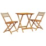 3-piece PE rattan and solid wood beige bistro set by , Garden sets - Ref: Foro24-3281756, Price: 142,51 €, Discount: %