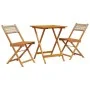 3-piece PE rattan and solid wood beige bistro set by , Garden sets - Ref: Foro24-3281756, Price: 143,39 €, Discount: %