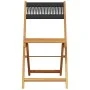 3-piece bistro set made of black polypropylene and solid wood by , Garden sets - Ref: Foro24-3281865, Price: 166,51 €, Discou...