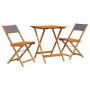 3-teiliges Bistro-Set aus Stoff und massivem Anthrazit-Holz von , Gartensets - Ref: Foro24-3281761, Preis: 123,71 €, Rabatt: %