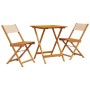 3-piece bistro set in beige fabric and solid wood by , Garden sets - Ref: Foro24-3281763, Price: 143,54 €, Discount: %