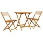 3-teiliges Bistro-Set aus Stoff und massivem Holz in Beige. von , Gartensets - Ref: Foro24-3281763, Preis: 139,33 €, Rabatt: %