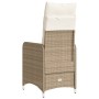 Verstellbarer Gartenstuhl mit beigen Kissen aus synthetischem Rattan. von , Gartenstühle - Ref: Foro24-365683, Preis: 117,77 ...