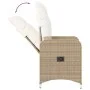 Reclining garden chair with beige synthetic rattan cushions by , Garden chairs - Ref: Foro24-365683, Price: 140,49 €, Discoun...