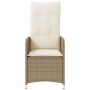 Sillones reclinables de jardín con cojines beige 2 uds ratán PE de , Sillas de jardín - Ref: Foro24-365688, Precio: 267,89 €,...