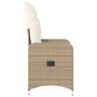 Sillones reclinables de jardín con cojines beige 2 uds ratán PE de , Sillas de jardín - Ref: Foro24-365688, Precio: 267,89 €,...