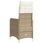 Garten-Liegestühle mit beigen Kissen, 2 Stück, PE-Rattan von , Gartenstühle - Ref: Foro24-365688, Preis: 261,81 €, Rabatt: %