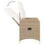 Garten-Liegestühle mit beigen Kissen, 2 Stück, PE-Rattan von , Gartenstühle - Ref: Foro24-365688, Preis: 261,81 €, Rabatt: %