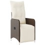 Reclining garden chairs with table 2 pcs brown PE rattan by , Garden chairs - Ref: Foro24-365706, Price: 287,31 €, Discount: %