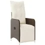 Reclining garden chairs with table 2 pcs brown PE rattan by , Garden chairs - Ref: Foro24-365706, Price: 280,78 €, Discount: %