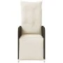 Sillas de jardín reclinables con mesa 2 uds ratán PE marrón de , Sillas de jardín - Ref: Foro24-365706, Precio: 281,24 €, Des...