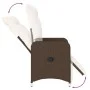 Reclining garden chairs with table 2 pcs brown PE rattan by , Garden chairs - Ref: Foro24-365706, Price: 280,78 €, Discount: %
