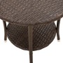 Reclining garden chairs with table 2 pcs brown PE rattan by , Garden chairs - Ref: Foro24-365706, Price: 287,31 €, Discount: %