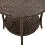Reclining garden chairs with table 2 pcs brown PE rattan by , Garden chairs - Ref: Foro24-365706, Price: 280,78 €, Discount: %