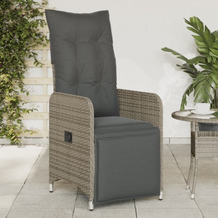 Garten-Liegesessel mit grauen Kissen aus synthetischem Rattan von , Gartenstühle - Ref: Foro24-365697, Preis: 134,72 €, Rabat...