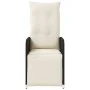 Reclining garden armchair with black synthetic rattan cushions by , Garden chairs - Ref: Foro24-365695, Price: 146,49 €, Disc...