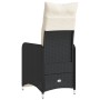 Reclining garden armchair with black synthetic rattan cushions by , Garden chairs - Ref: Foro24-365695, Price: 122,75 €, Disc...