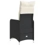 Reclining garden armchair with black synthetic rattan cushions by , Garden chairs - Ref: Foro24-365695, Price: 146,49 €, Disc...