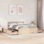 Bett mit Schubladen und Massivholz-Pinienmatratze 160x200 cm. von , Betten und Lattenroste - Ref: Foro24-3281892, Preis: 526,...