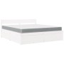 Bed with drawers and solid pine wood white mattress 180x200 cm by , Beds and slatted bases - Ref: Foro24-3281890, Price: 577,...