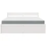 Bed with drawers and solid pine wood white mattress 180x200 cm by , Beds and slatted bases - Ref: Foro24-3281890, Price: 569,...