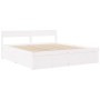Bed with drawers and solid pine wood white mattress 180x200 cm by , Beds and slatted bases - Ref: Foro24-3281890, Price: 577,...