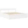 Bed with drawers and solid pine wood white mattress 180x200 cm by , Beds and slatted bases - Ref: Foro24-3281890, Price: 569,...