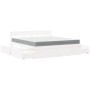 Bed with drawers and solid pine wood white mattress 180x200 cm by , Beds and slatted bases - Ref: Foro24-3281890, Price: 577,...