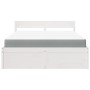 Bed with drawers and solid pine wood white mattress 140x200 cm by , Beds and slatted bases - Ref: Foro24-3281899, Price: 525,...