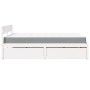Bed with drawers and solid pine wood white mattress 140x200 cm by , Beds and slatted bases - Ref: Foro24-3281899, Price: 525,...