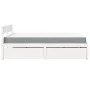 Bed with drawers and solid pine wood white mattress 140x200 cm by , Beds and slatted bases - Ref: Foro24-3281899, Price: 486,...