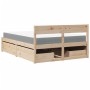 Bett mit Schubladen und Massivholz-Pinienmatratze 120x200 cm von , Betten und Lattenroste - Ref: Foro24-3281901, Preis: 448,1...