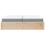 Bed with solid pine wood mattress 200x200 cm by , Beds and slatted bases - Ref: Foro24-3281922, Price: 557,13 €, Discount: %