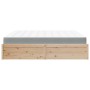 Bett mit massiver Kiefernholzmatratze 200x200 cm von , Betten und Lattenroste - Ref: Foro24-3281922, Preis: 557,13 €, Rabatt: %