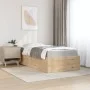 Bed with solid pine wood mattress 90x200 cm by , Beds and slatted bases - Ref: Foro24-3281943, Price: 261,14 €, Discount: %
