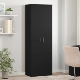 Tall black engineered wood sideboard 60x35x180 cm by , Lockers and storage cabinets - Ref: Foro24-3276666, Price: 171,43 €, D...