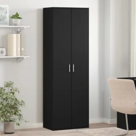 Tall black engineered wood sideboard 60x35x180 cm by , Lockers and storage cabinets - Ref: Foro24-3276666, Price: 168,47 €, D...