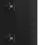 Aparador alto madera de ingeniería negro 60x35x180 cm