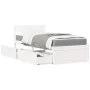 Bed with drawers and solid white pine mattress 90x190 cm by , Beds and slatted bases - Ref: Foro24-3281920, Price: 282,68 €, ...