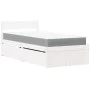 Bed with drawers and solid white pine mattress 90x190 cm by , Beds and slatted bases - Ref: Foro24-3281920, Price: 282,68 €, ...
