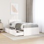 Cama con cajones y colchón madera maciza pino blanco 90x190 cm de , Camas y somieres - Ref: Foro24-3281920, Precio: 286,78 €,...